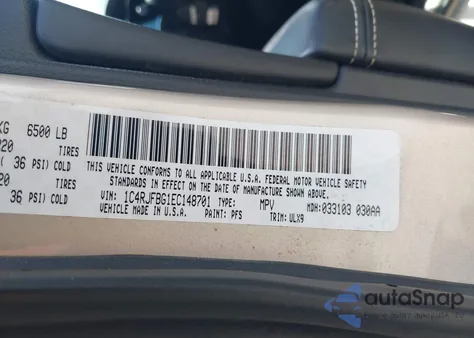 2014 Jeep Grand Cherokee Limited z USA, uszkodzony, nr VIN 1C4RJFBG1EC148701